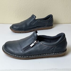 Escarpins Clarks Slip-On - Taille 8 M Femme - Couleur Bordeau/Prune - Occasion Très Bon État